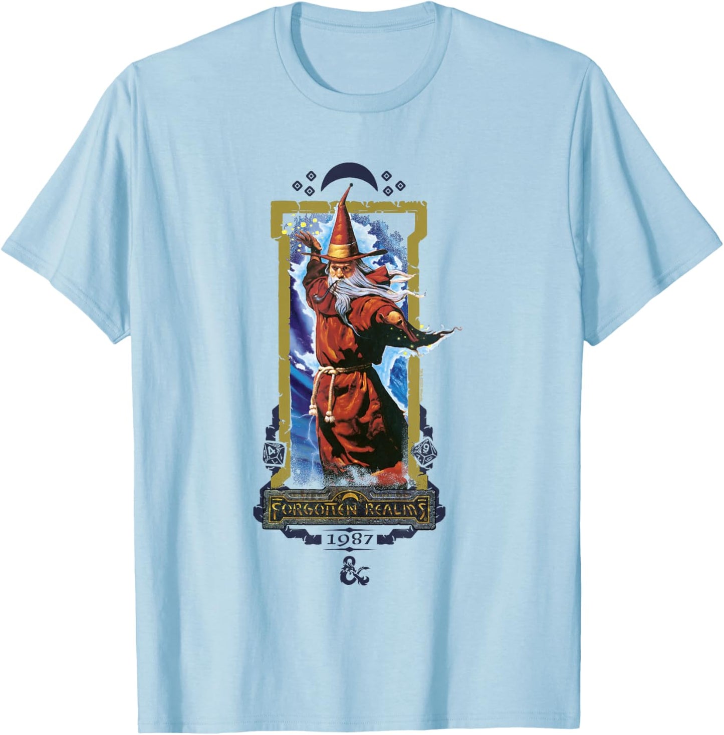 Dungeons & Dragons 50th Anniversary Forgotten Realms Vintage T-Shirt - T-Shirt | Light Blue