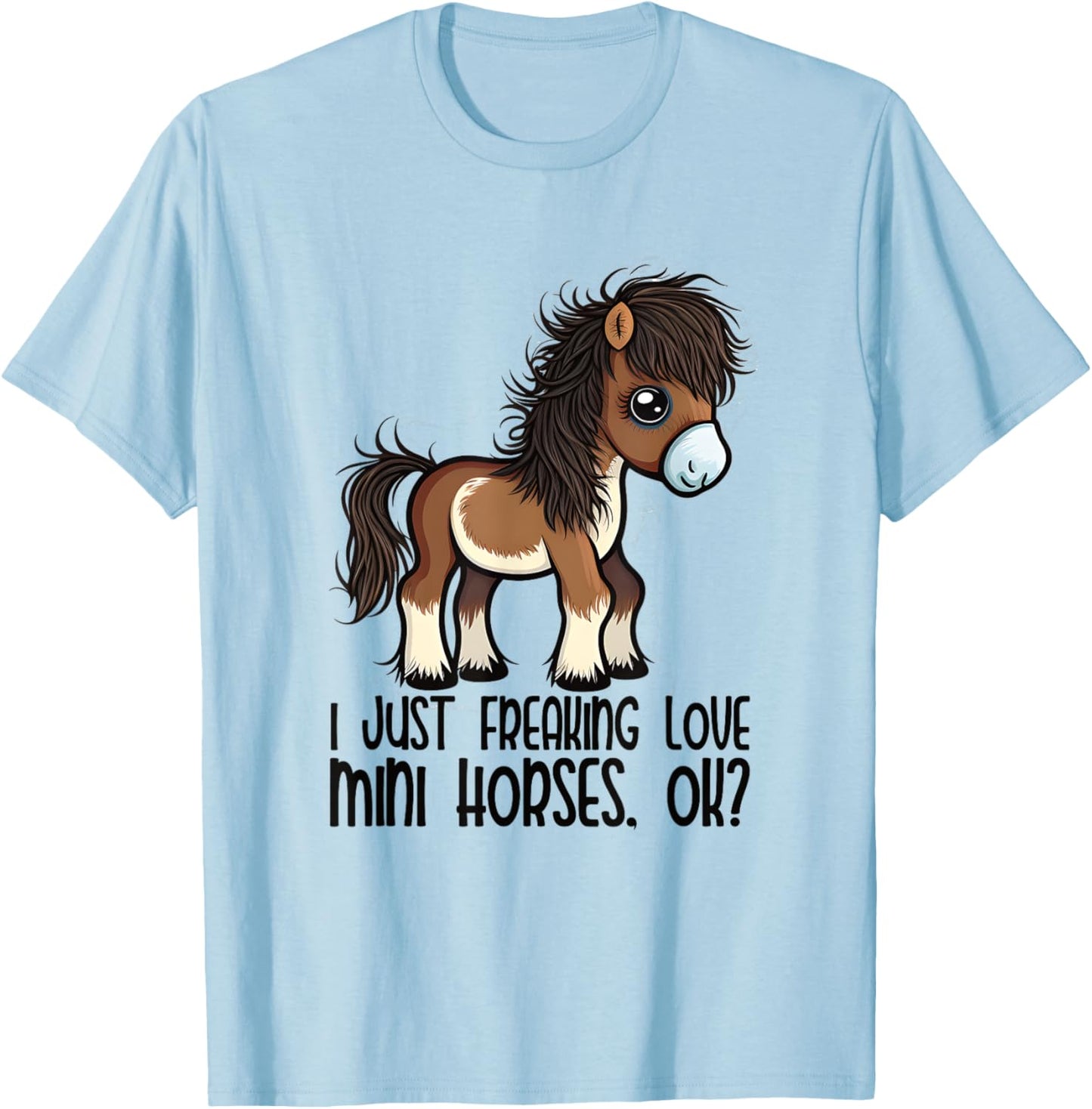 Miniature Horse Mini Horse Pet Tiny Horse Lover Pony Tie Dye T-Shirt - T-Shirt | Light Blue