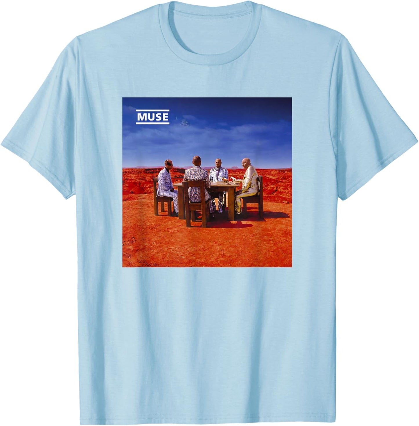 Muse Black Holes And Revelations Album Art T-Shirt - T-Shirt | Light Blue