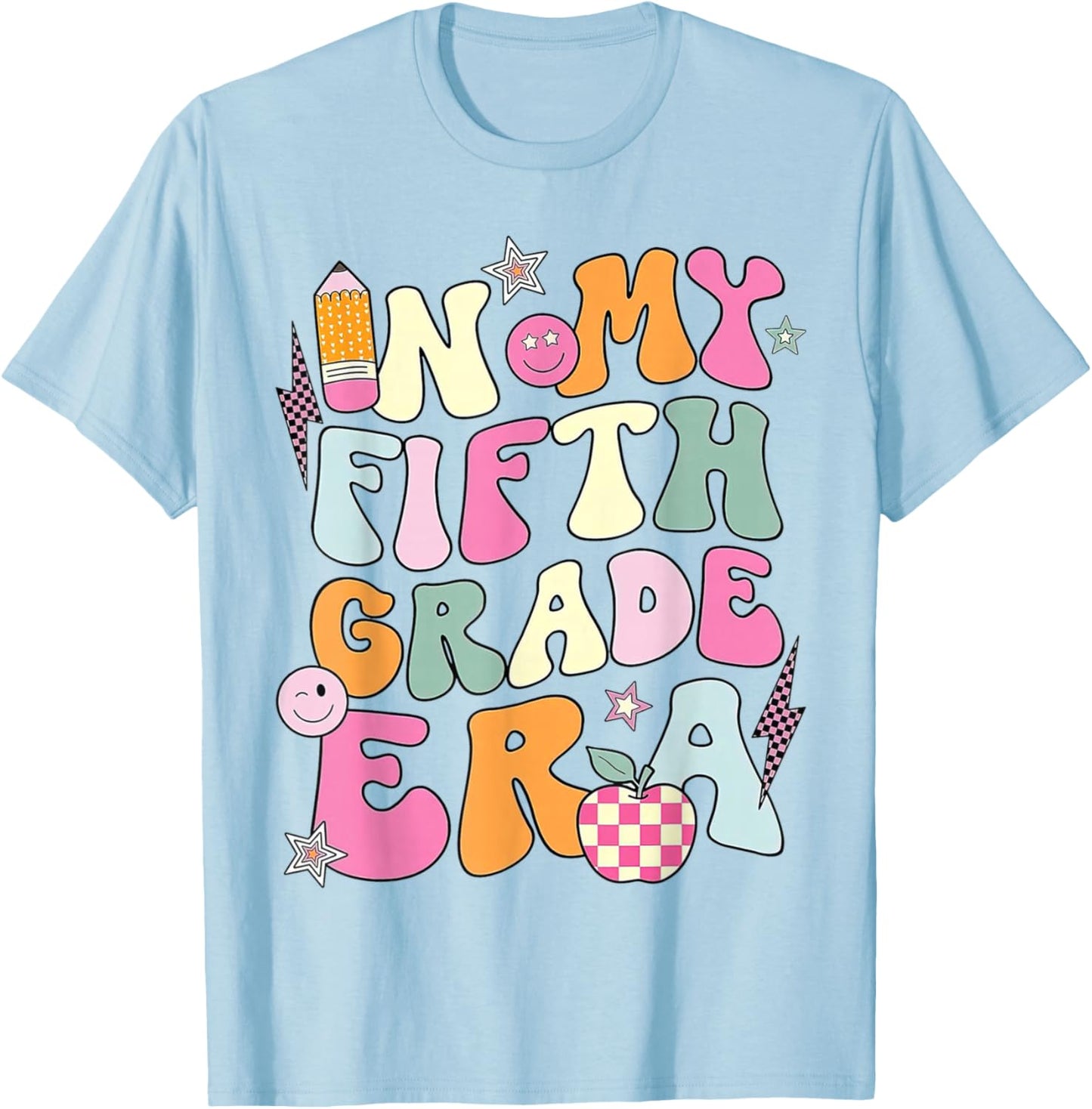In My Fifth Grade Era 5th Grade Girl Teacher Back to School T-Shirt - T-Shirt | Light Blue