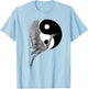 Tai Chi White Crane Yin Yang Qi Gong Illustration T-Shirt - T-Shirt | Light Blue
