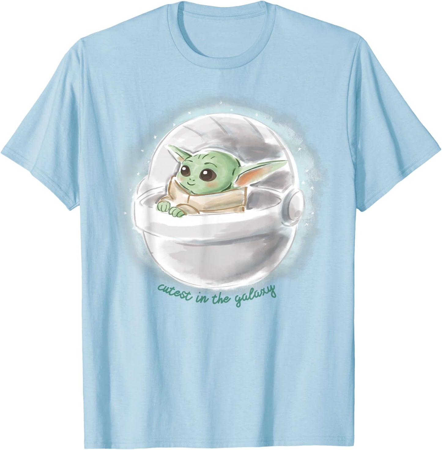 Star Wars The Mandalorian The Child Cutest In The Galaxy T-Shirt - T-Shirt | Light Blue