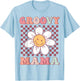 Cute Groovy Mama Matching Family Birthday Party Daisy Flower T-Shirt - T-Shirt | Light Blue
