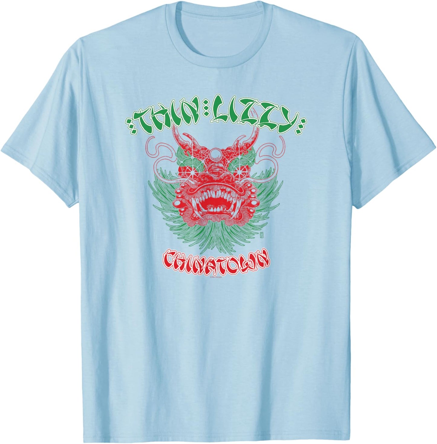 Thin Lizzy – Dragon Head T-Shirt - T-Shirt | Light Blue