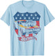 Hot Wheels - Patriotic American Flag T-Shirt - T-Shirt | Light Blue