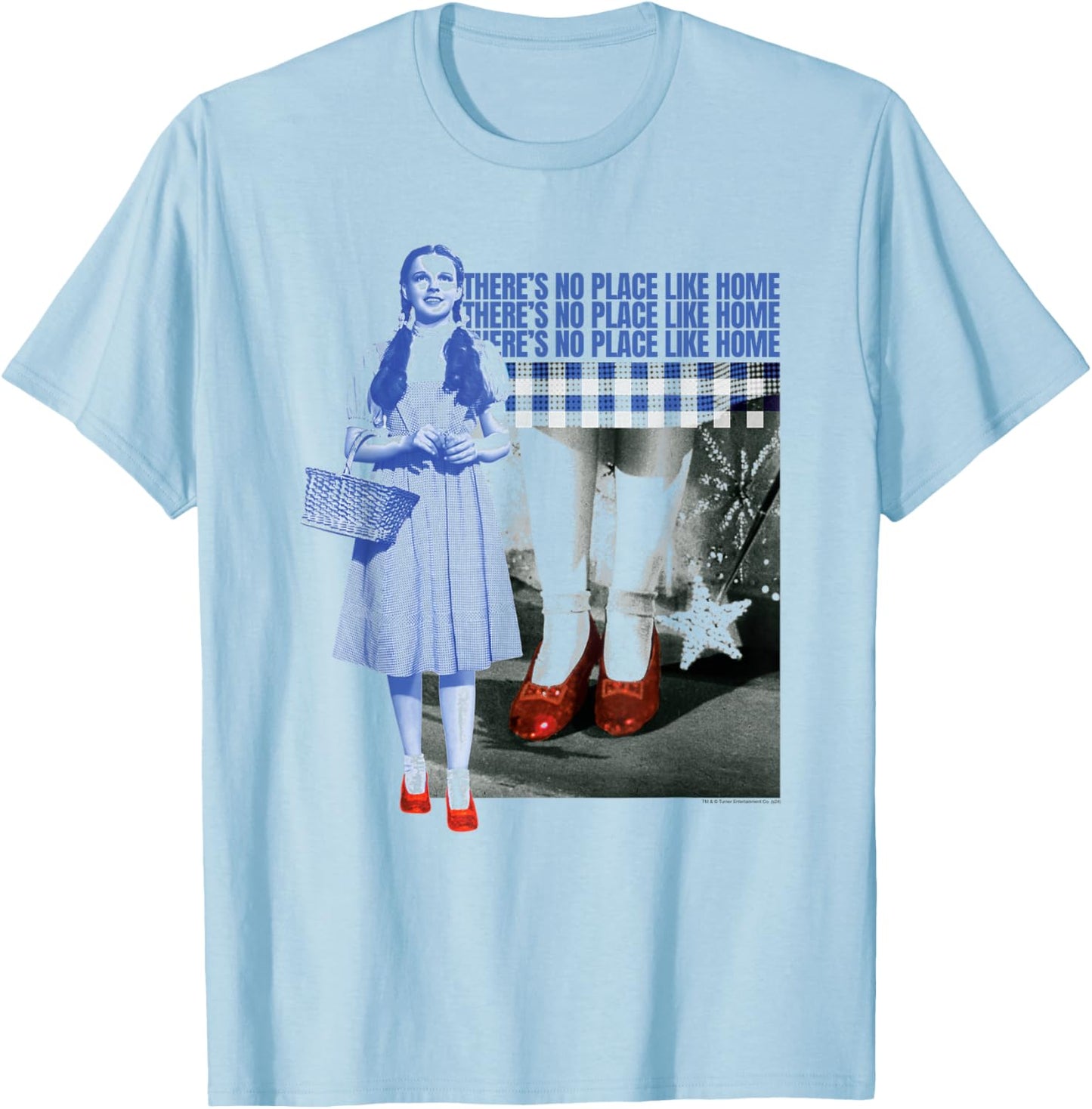 Wizard of Oz There's No Place Like Home Dorothy Retro Movie T-Shirt - T-Shirt | Light Blue