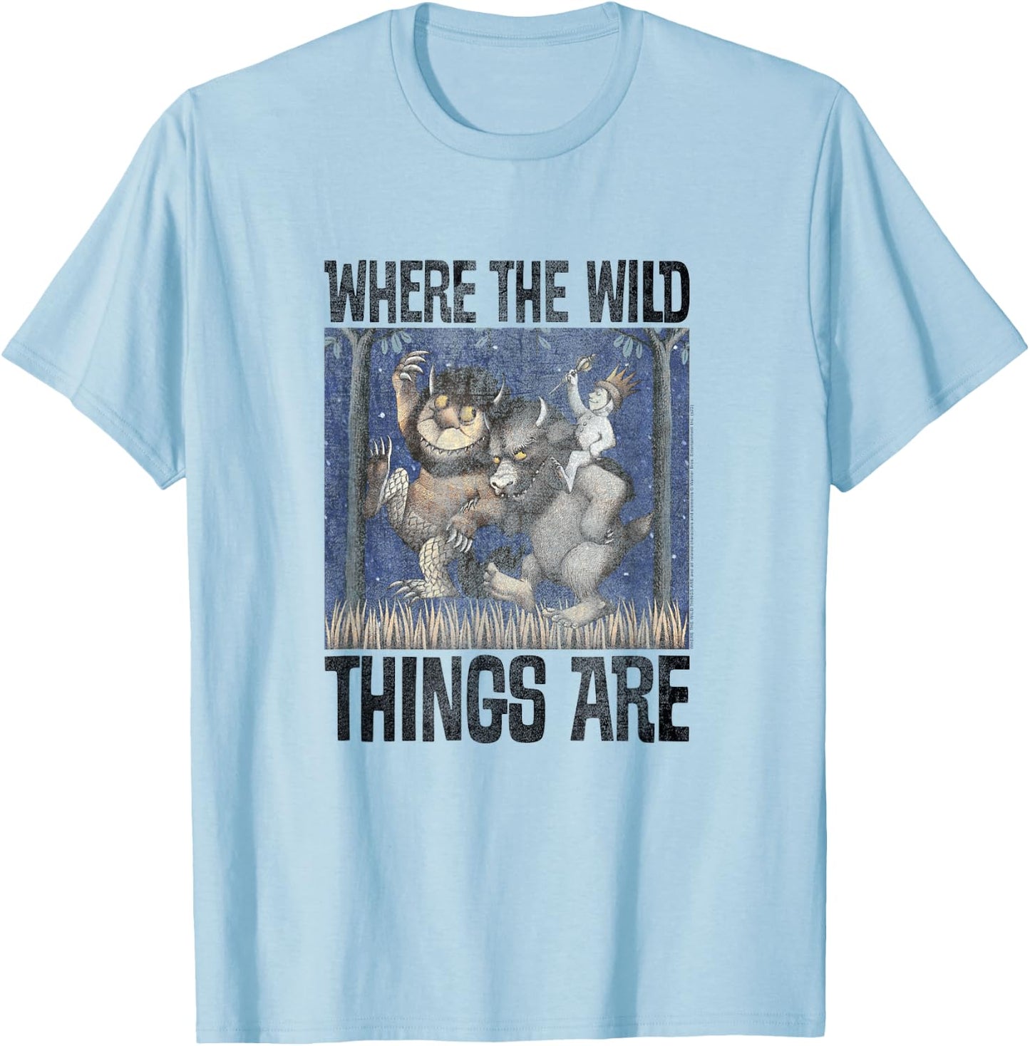 Where The Wild Things are Characters Walking T-Shirt - T-Shirt | Light Blue