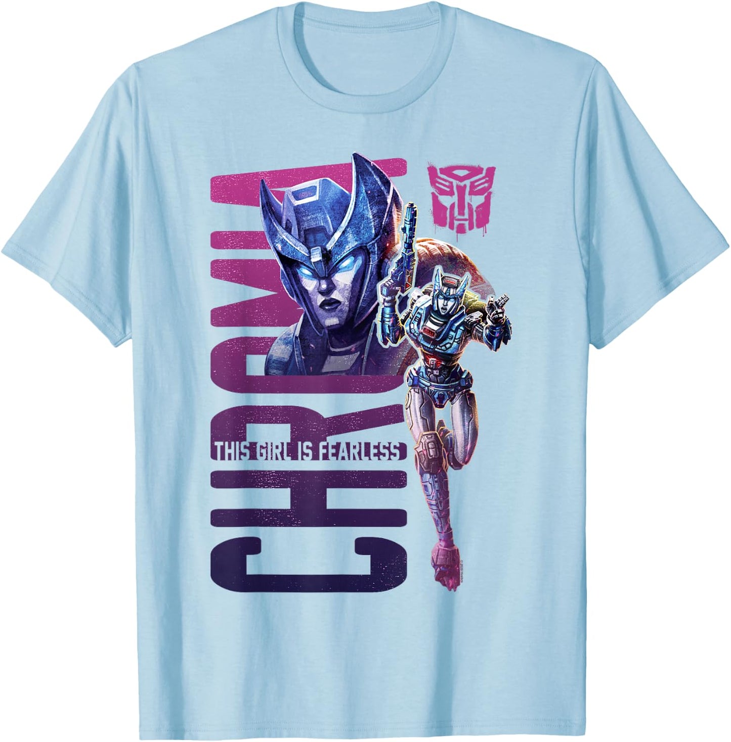 Transformers: War For Cybertron Chromia Fearless T-Shirt - T-Shirt | Light Blue