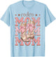 Rodeo Mom Pink Boots Coquette Cow-Girl Birthday Party T-Shirt - T-Shirt | Light Blue