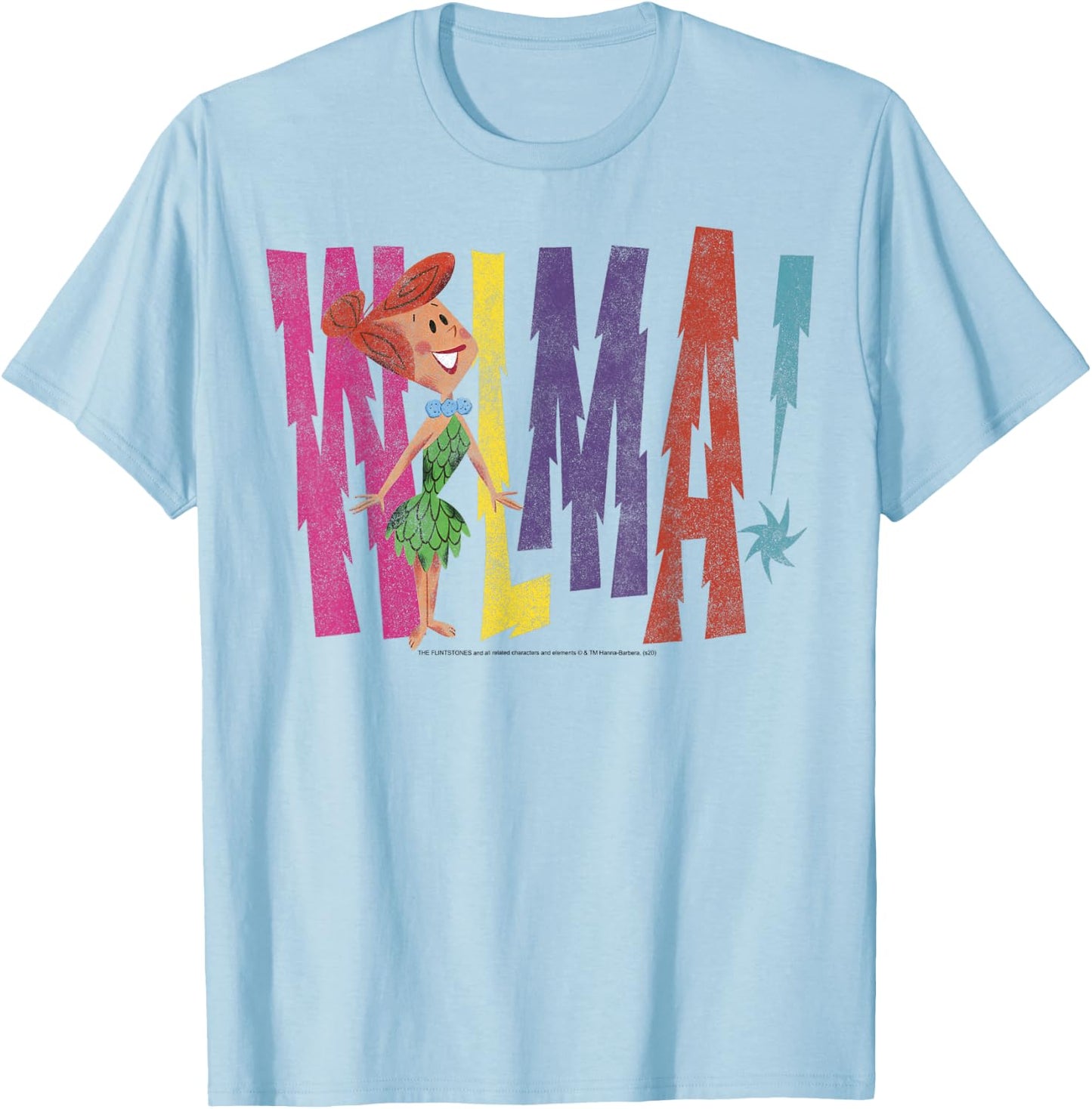 The Flintstones Wilma Vintage Style T-Shirt - T-Shirt | Light Blue