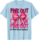 Football Pink Out Breast Cancer Awareness Pink Ribbon T-Shirt - T-Shirt | Light Blue