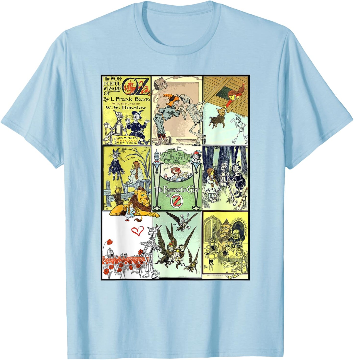 Collage The Wonderful Wizard of Oz T-Shirt - T-Shirt | Light Blue