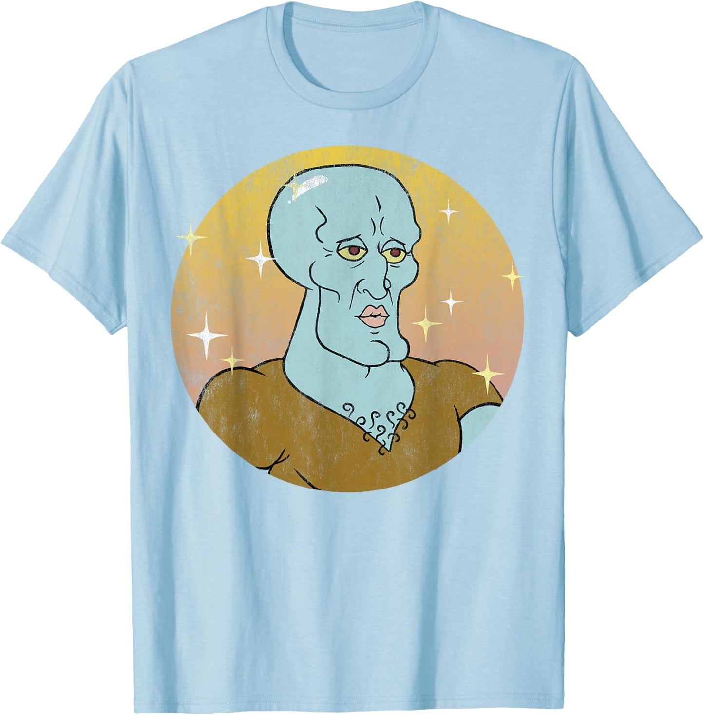 Spongebob Squarepants Handsome Squidward Portrait Small T-Shirt - T-Shirt | Light Blue
