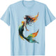Abstract Graphic Painting Mermaid Woman Mermaid , white, S T-Shirt - T-Shirt | Light Blue
