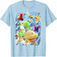Yoshi's Crafted World Group Shot Poster Graphic T-Shirt - T-Shirt | Light Blue