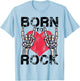 Born to Rock Lets Rock Vintage Retro Rock&Roll Rock Concert T-Shirt - T-Shirt | Light Blue