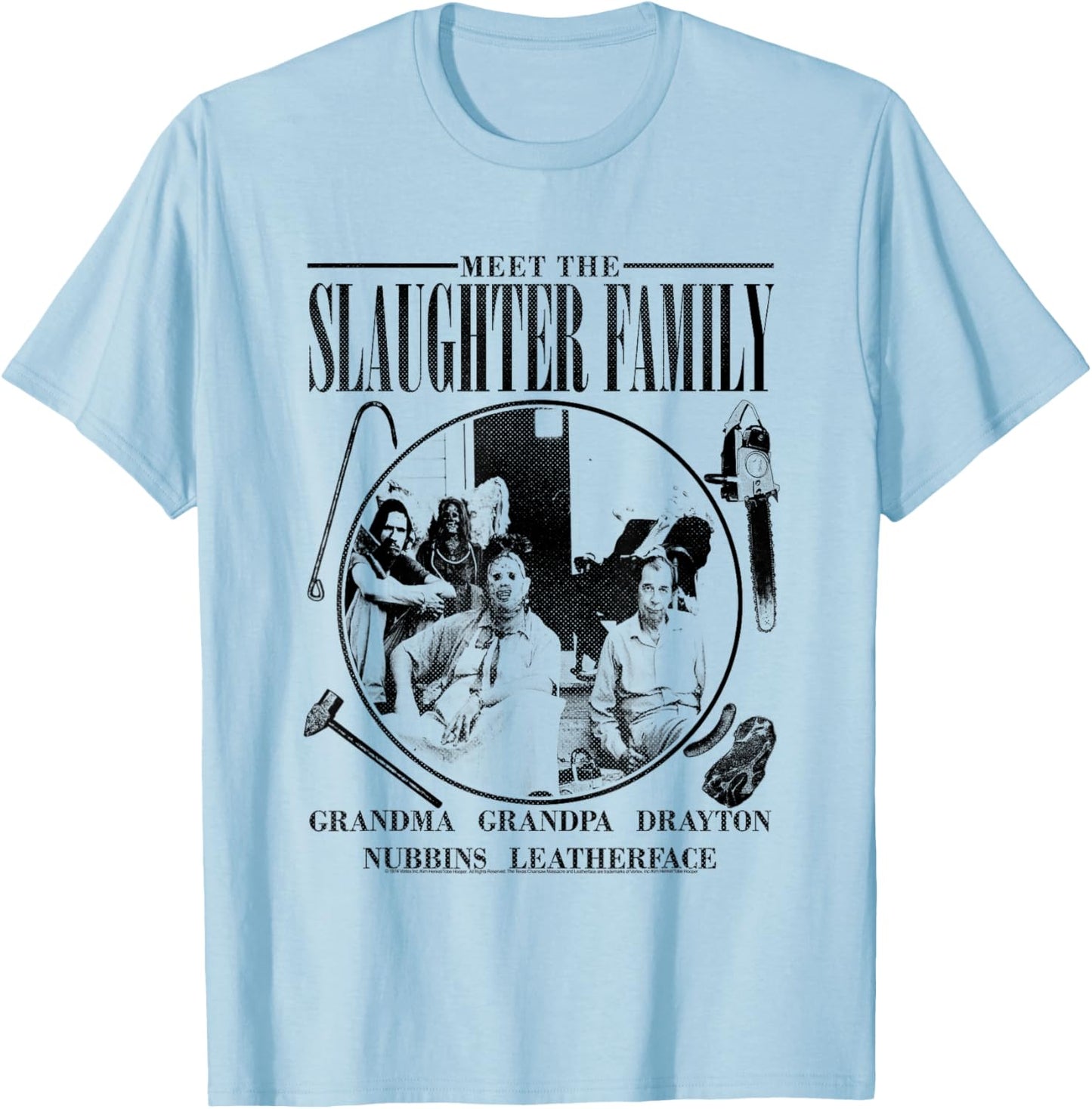 Texas Chainsaw Massacre The Slaughter Family T-Shirt - T-Shirt | Light Blue