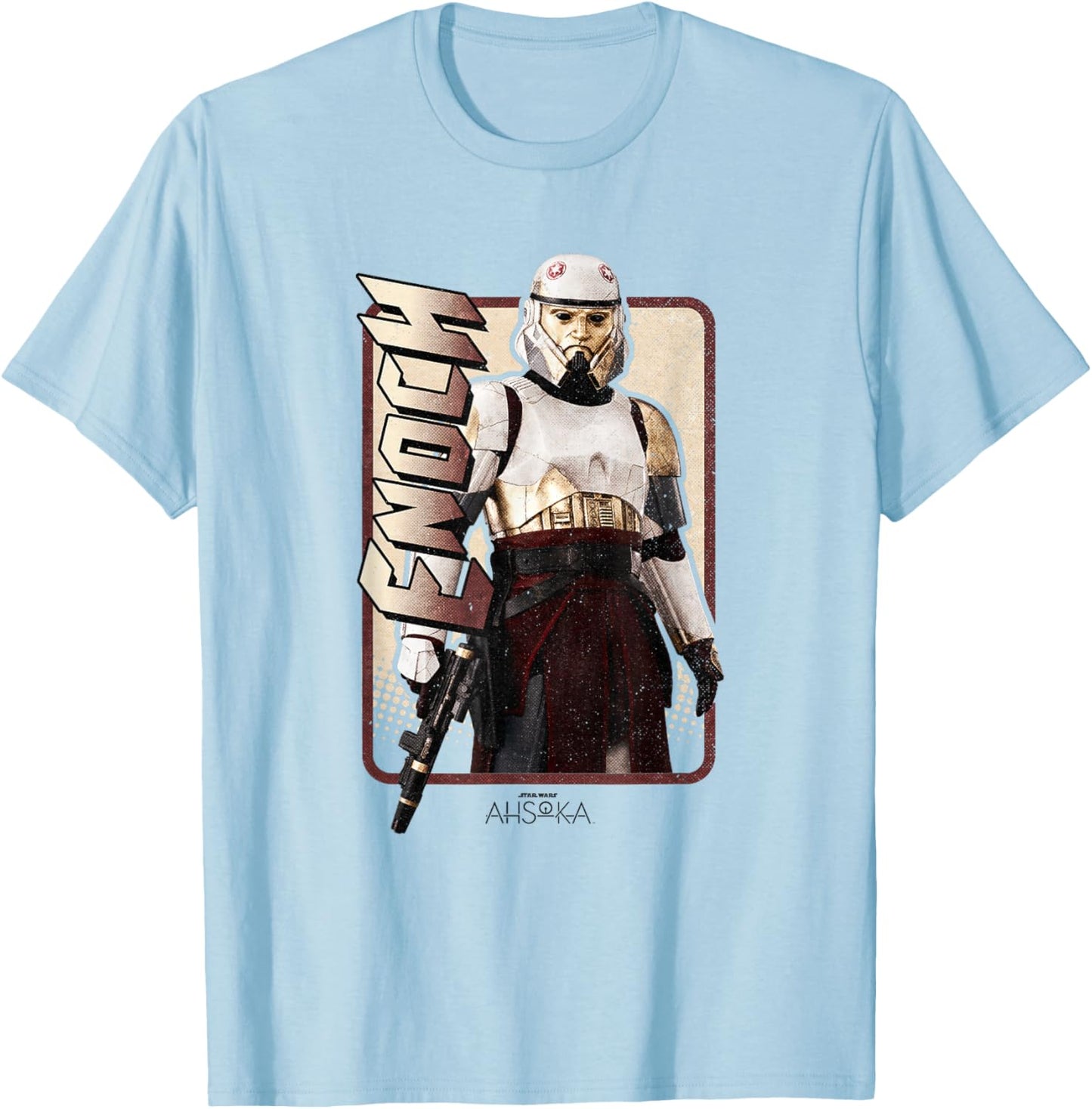 Star Wars: Ahsoka Captain Enoch Retro Big Chest Portrait T-Shirt - T-Shirt | Light Blue