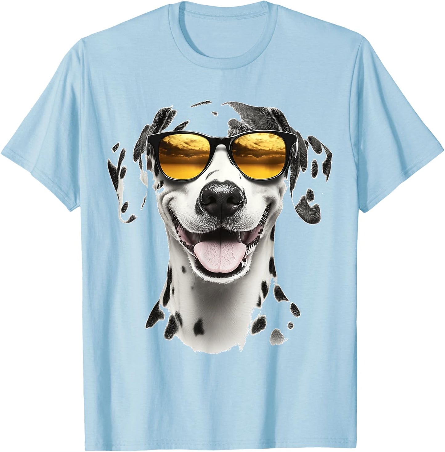Dalmatian Dog Motif Pet Illustration Dalmatian Men Women Kids T-Shirt - T-Shirt | Light Blue