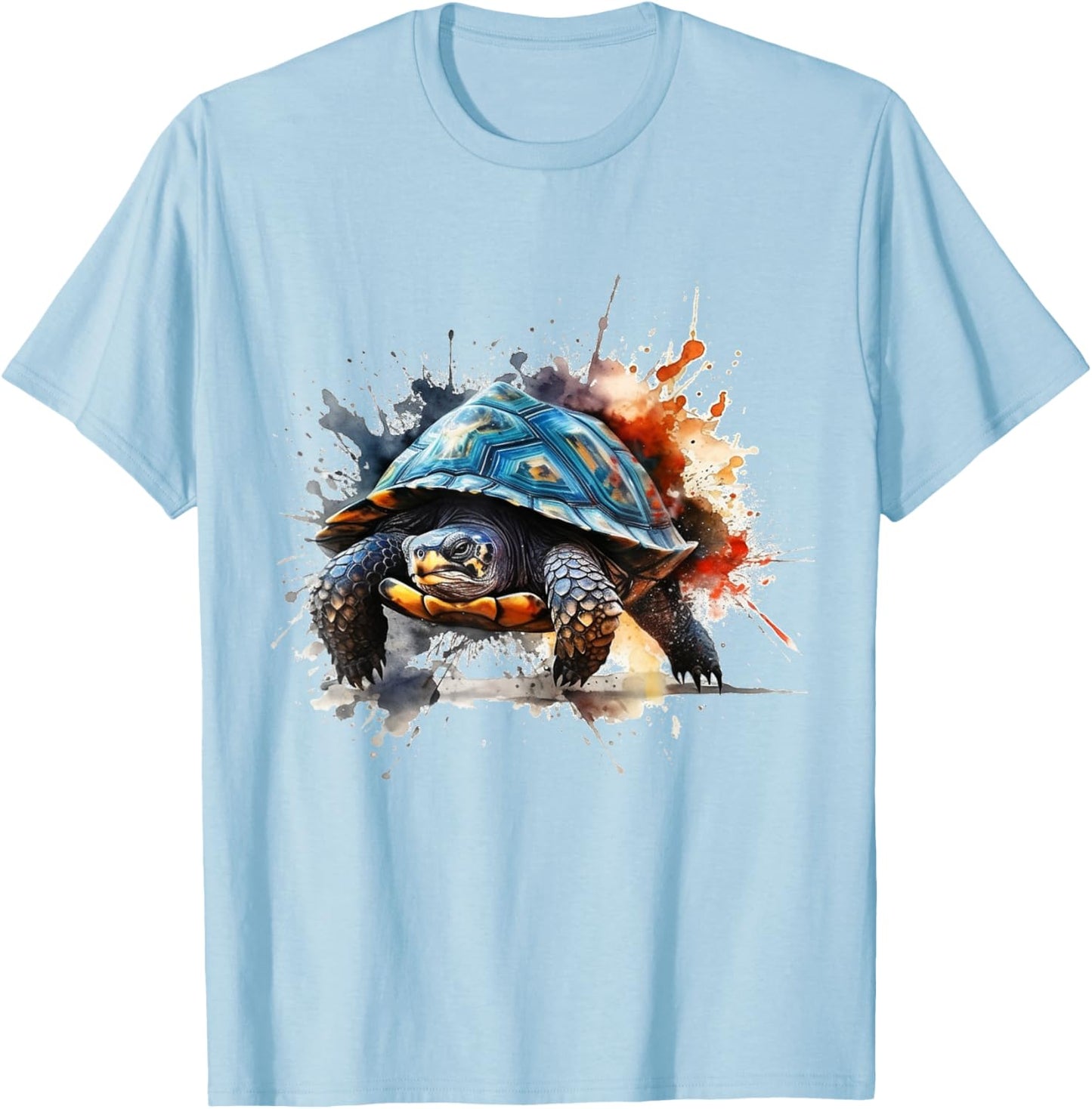 Turtle Artwork - Art Animal Turtle T-Shirt - T-Shirt | Light Blue
