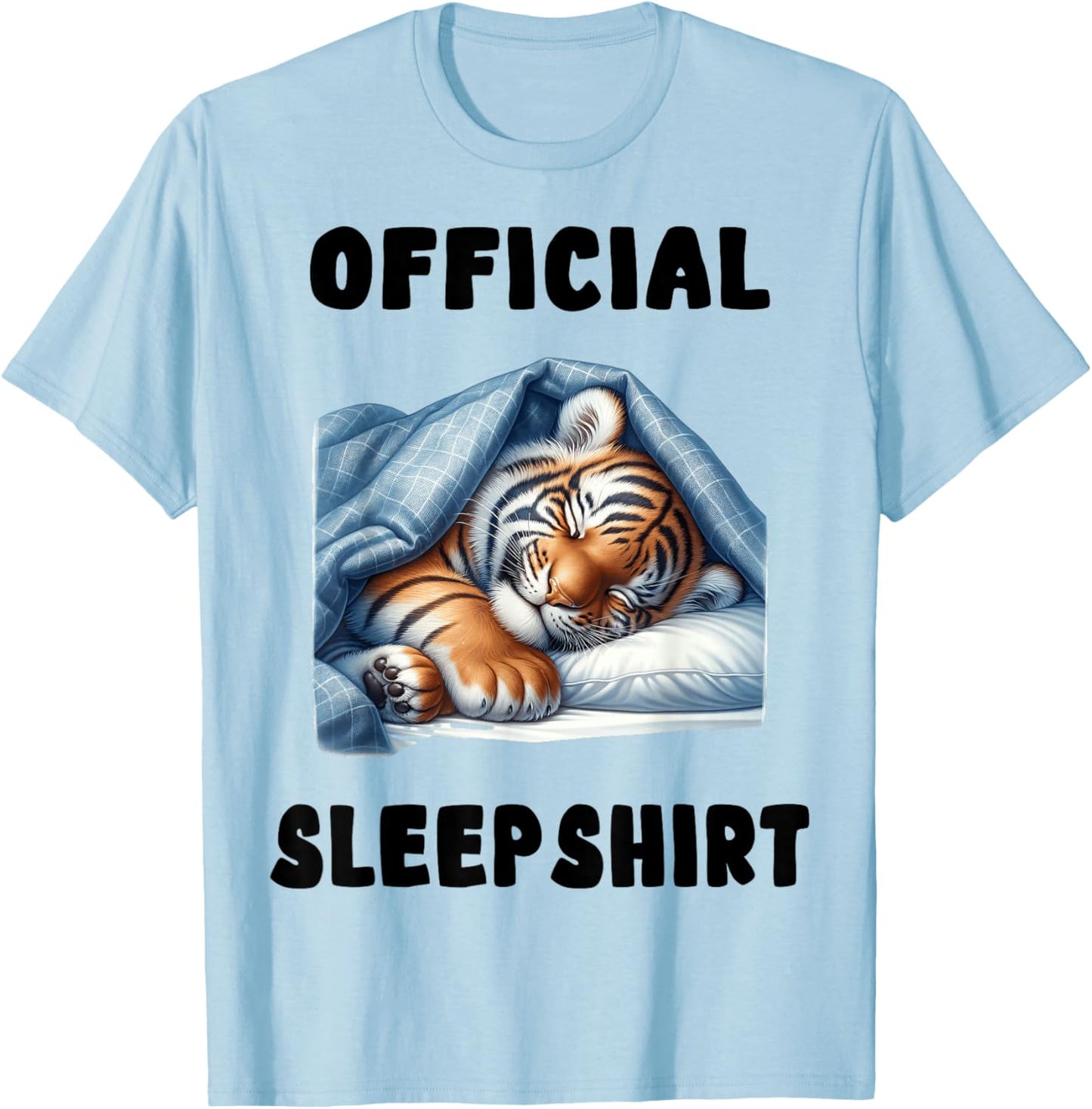 Tiger - Official Sleepshirt Pajamas Nightgown T-Shirt - T-Shirt | Light Blue