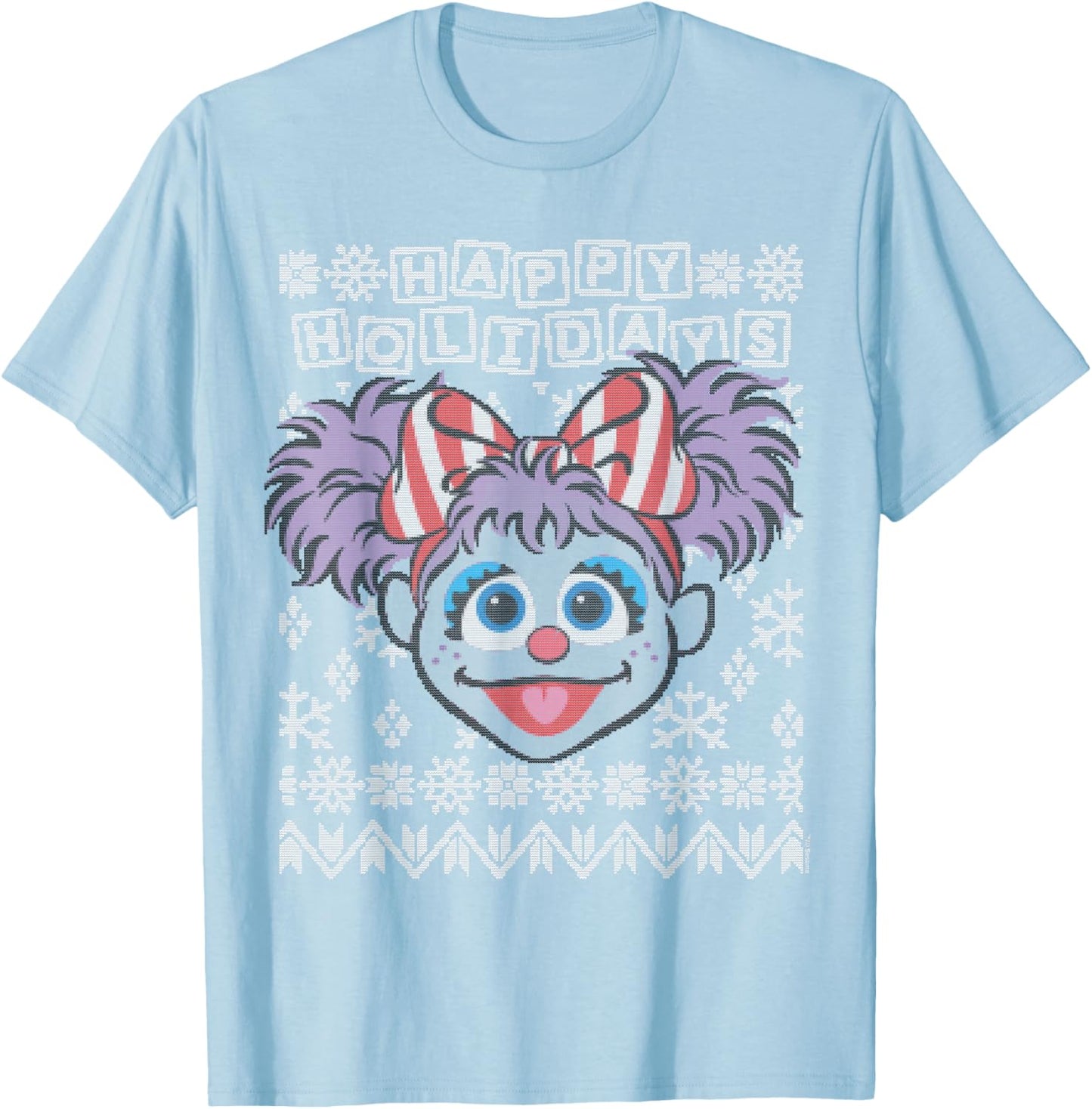 Sesame Street Abby Cadabby Ugly Christmas T-Shirt - T-Shirt | Light Blue