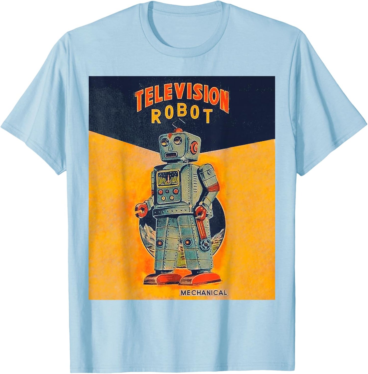 Vintage Graphics American Toy Television Robot Old Retro T-Shirt - T-Shirt | Light Blue
