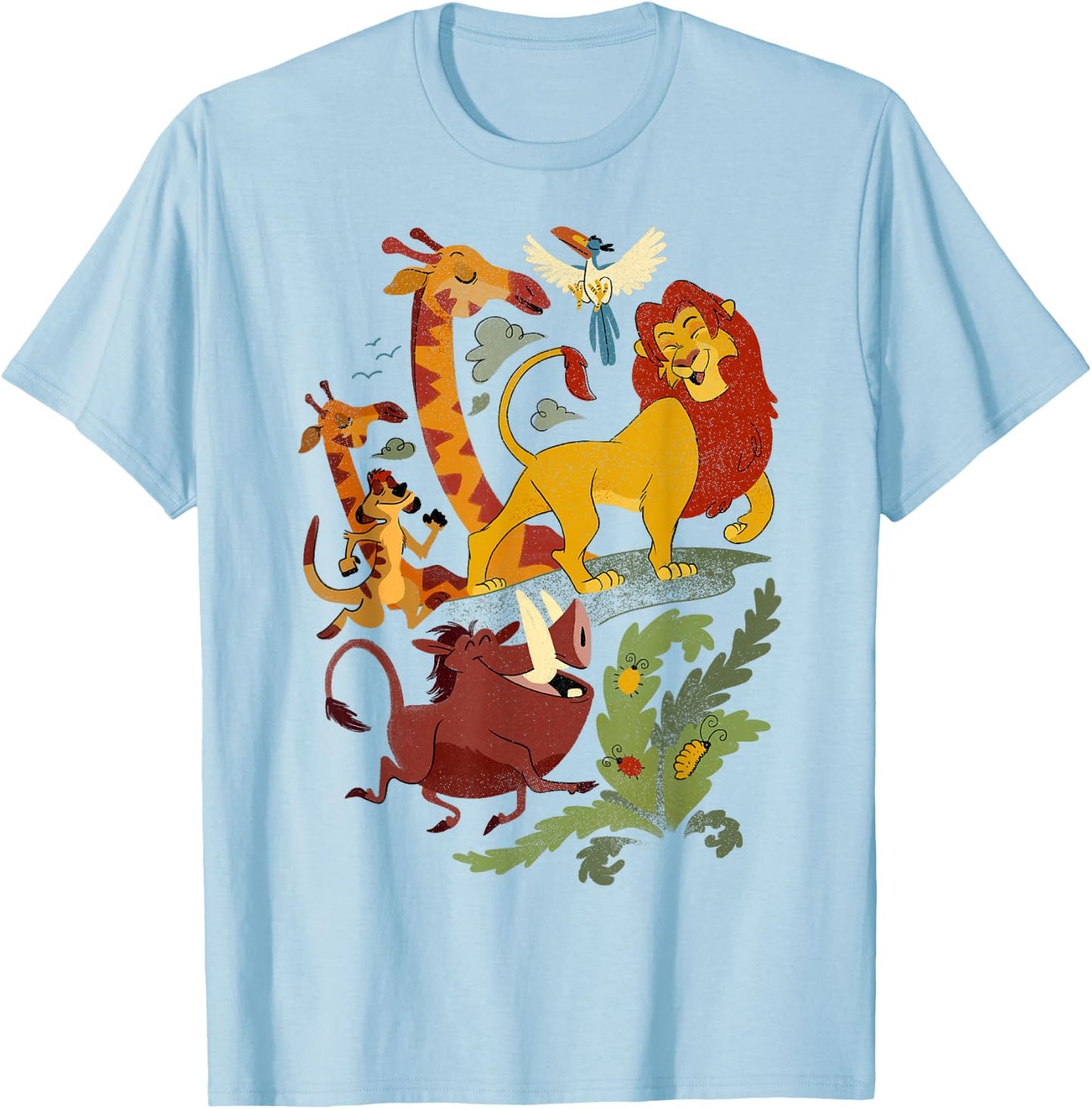 Disney Lion King Friends Animated Portrait T-Shirt - T-Shirt | Light Blue