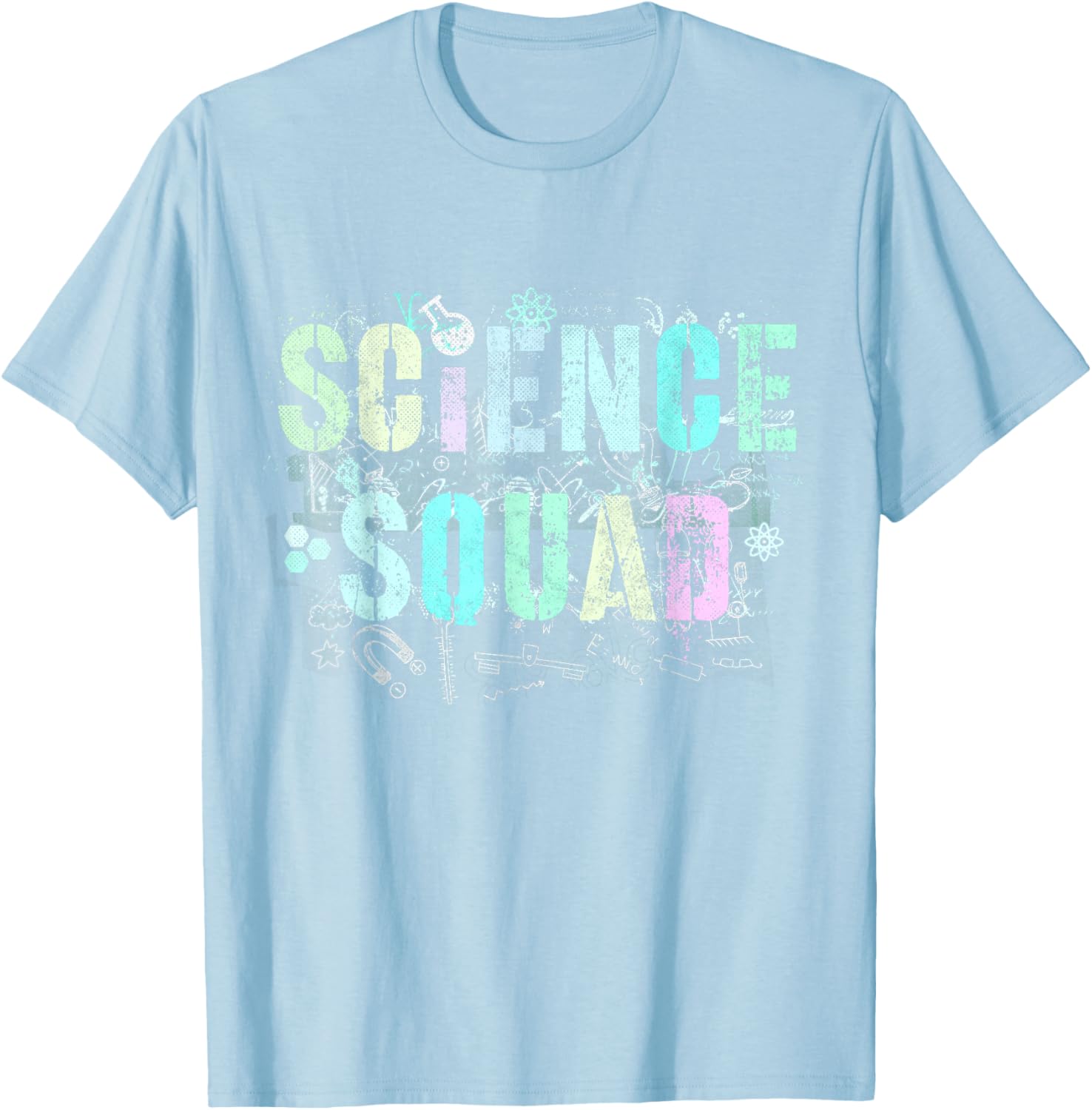 Vintage SCIENCE SQUAD Technology Teacher Team STEM Chemistry T-Shirt - T-Shirt | Light Blue