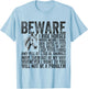 Beware I Ride Horses Not Be A Problem Funny Horse Lover T-Shirt - T-Shirt | Light Blue