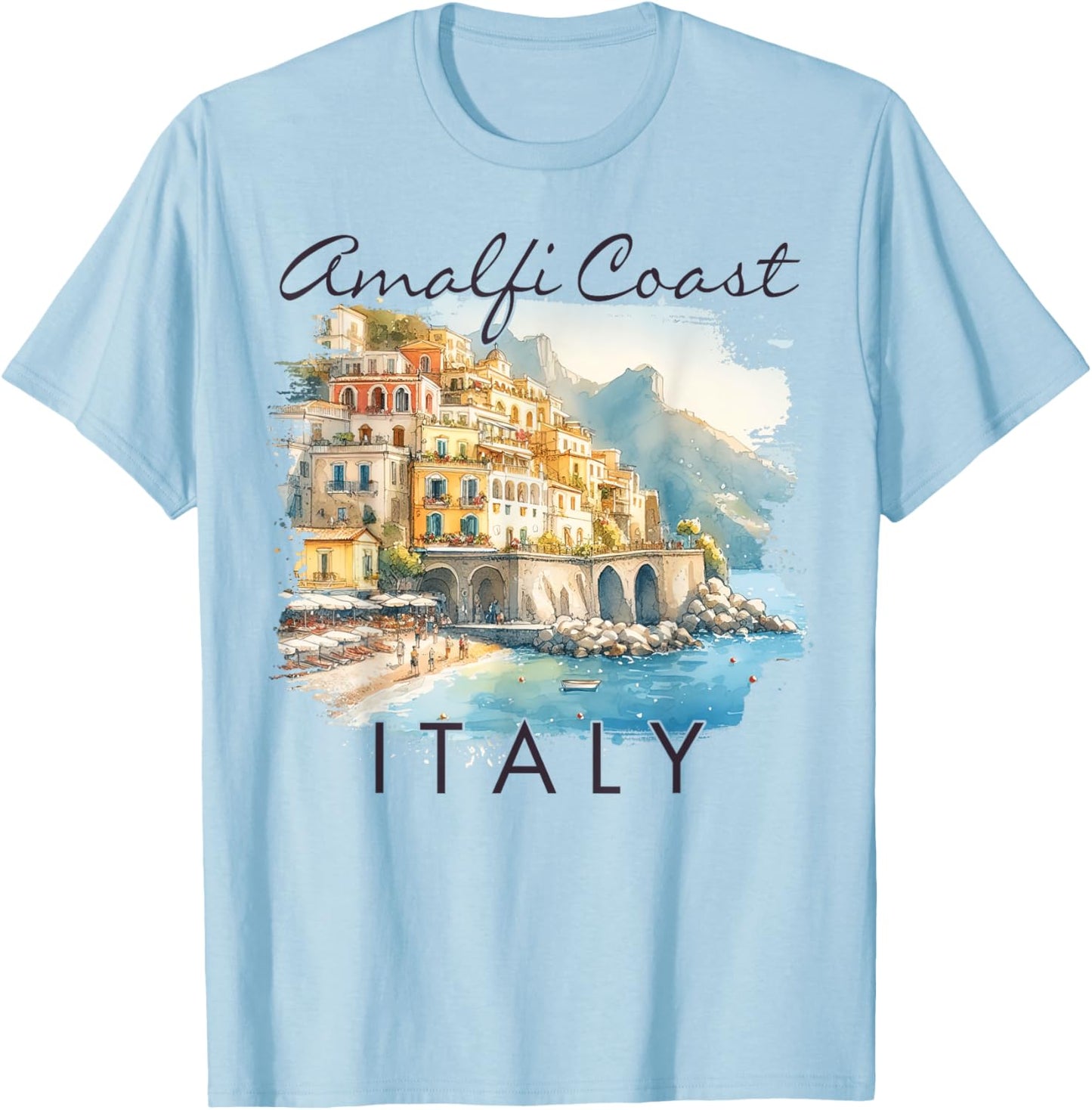 Amalfi Coast Italy Travel Vacation Meet Me In Amalfi Coast T-Shirt - T-Shirt | Light Blue