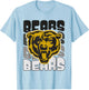 Bear Mascot School Spirit Sports Team Logo Mom Football Game T-Shirt - T-Shirt | Light Blue