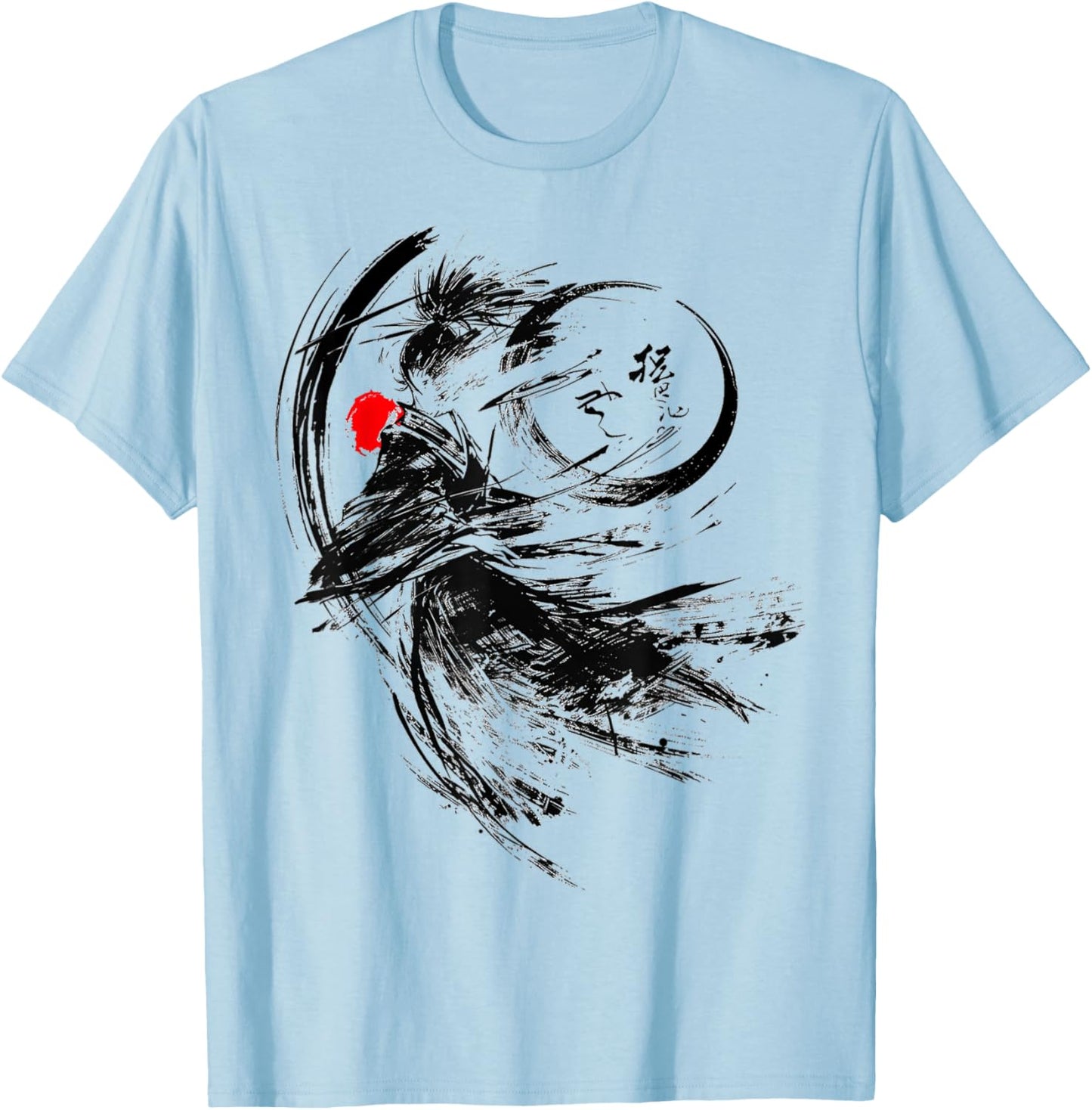 Anime Abstract Art Human Men Drawing Graphic Anime T-Shirt - T-Shirt | Light Blue