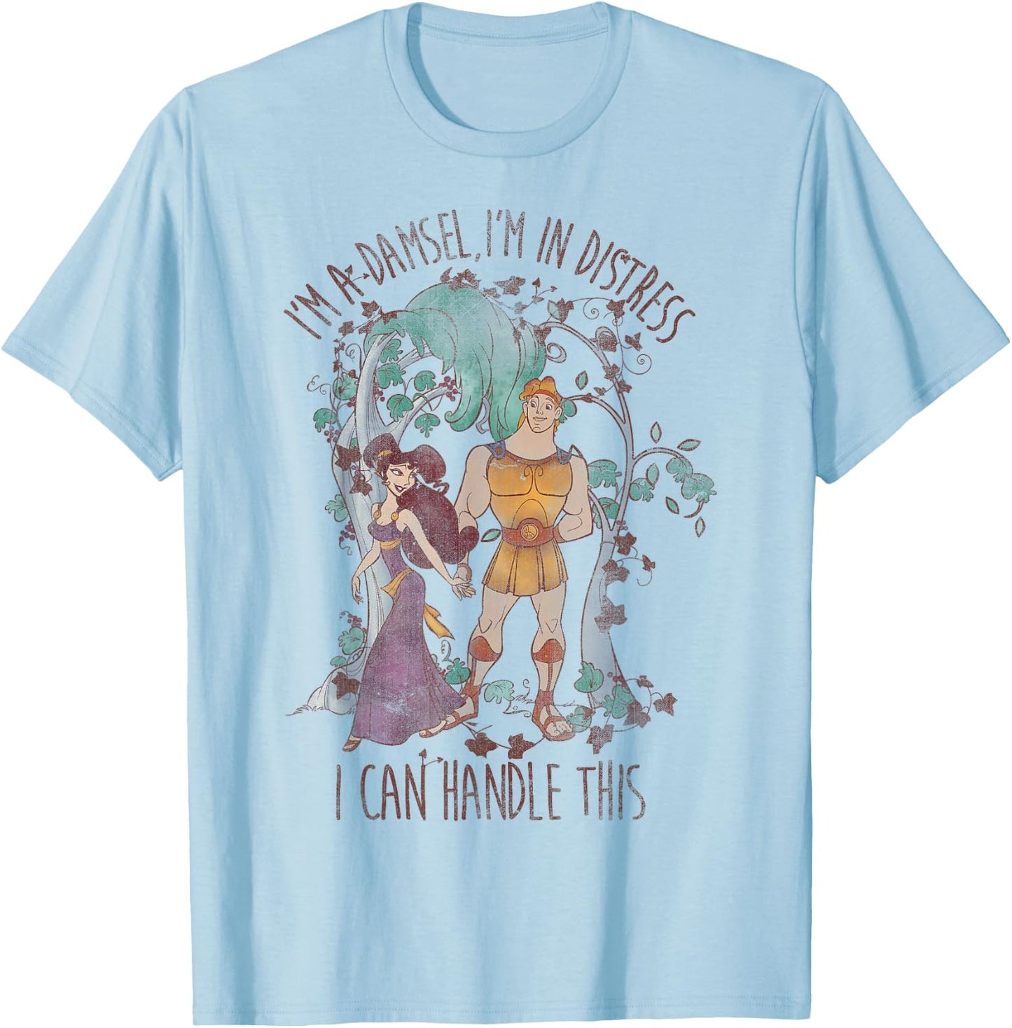 Disney Hercules Meg I'm in Distress I Can Handle This T-Shirt - T-Shirt | Light Blue