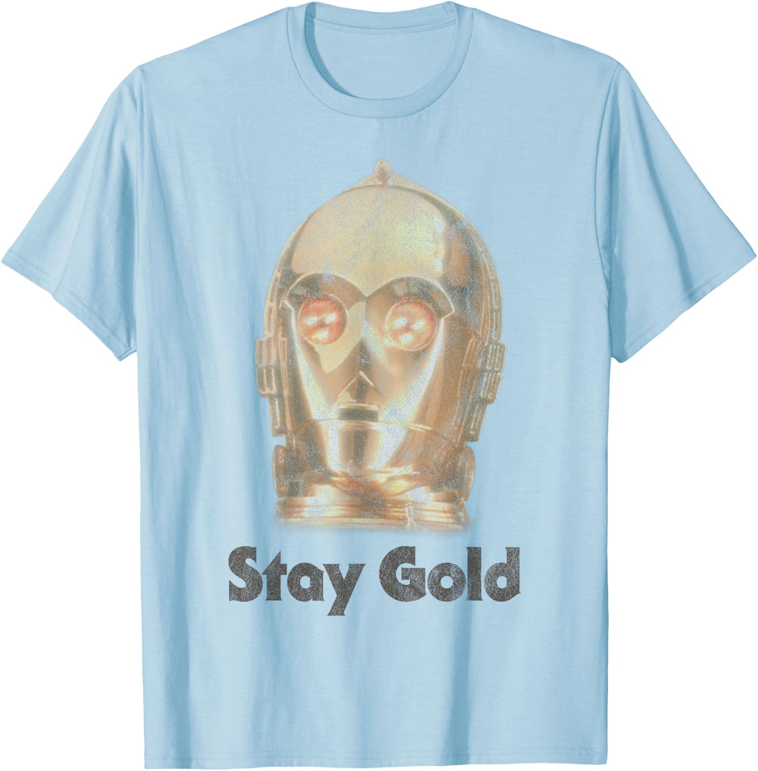Star Wars The Rise of Skywalker C-3PO Stay Gold T-Shirt - T-Shirt | Light Blue