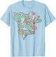 Super Mario Toad & Yoshi Vintage Nintendo Game Portrait T-Shirt - T-Shirt | Light Blue