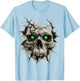 Skull Graphic Art Motif Artwork Skull T-Shirt - T-Shirt | Light Blue