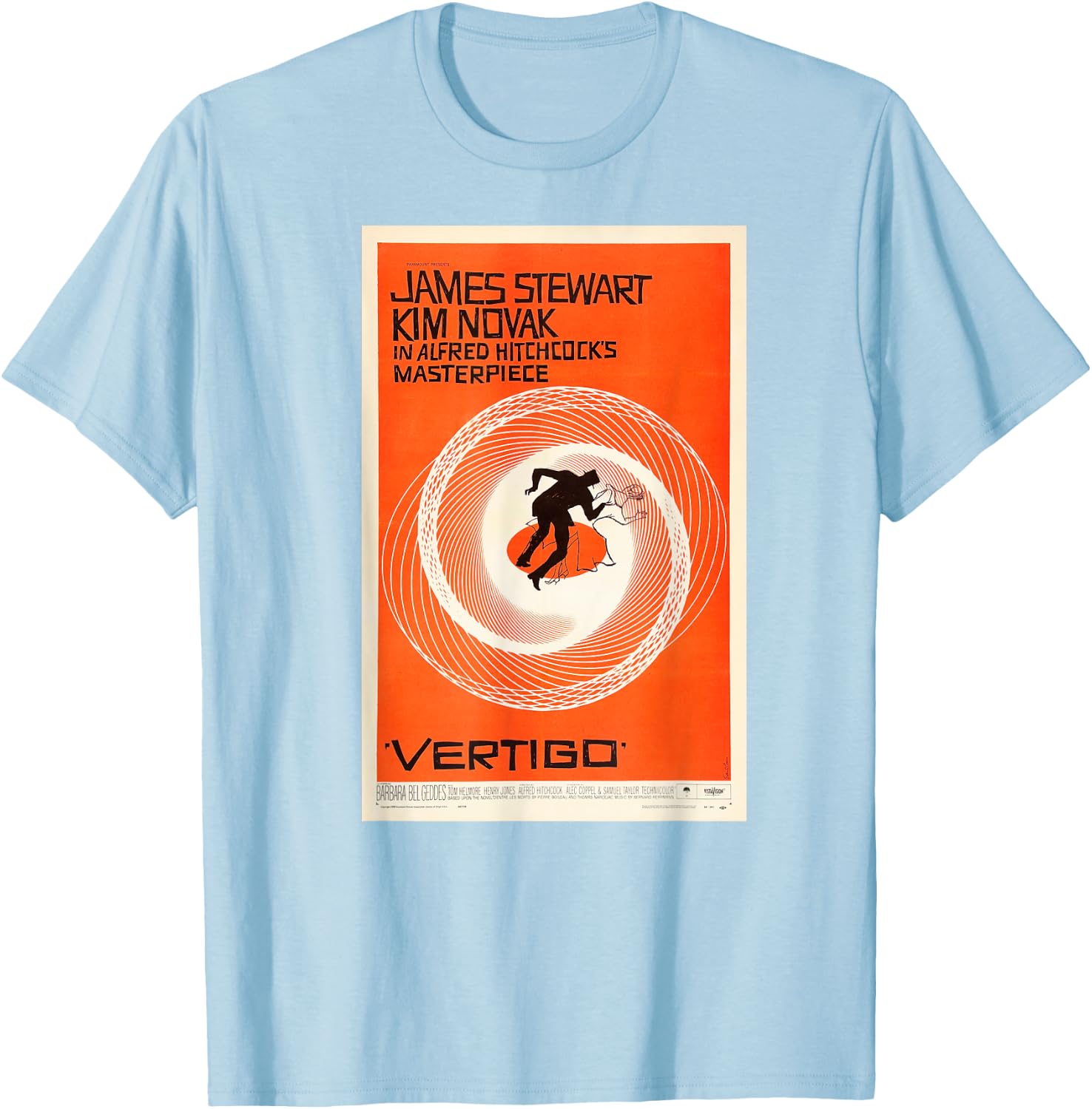 Vertigo Movie Poster T-Shirt - T-Shirt | Light Blue