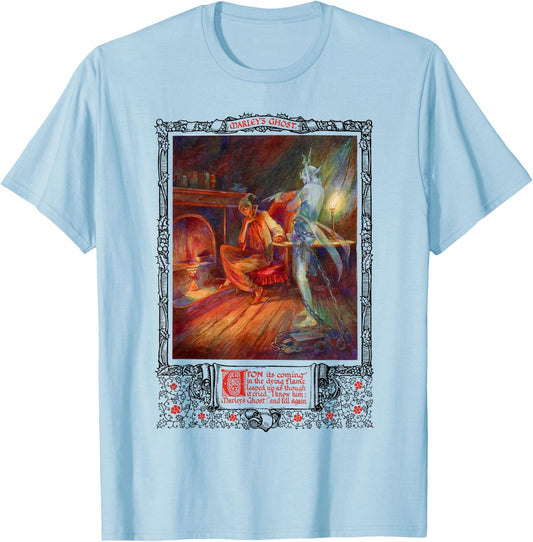 Bah Humbug Scrooge A Christmas Carol Jacob Marley Ghost T-Shirt - T-Shirt | Light Blue
