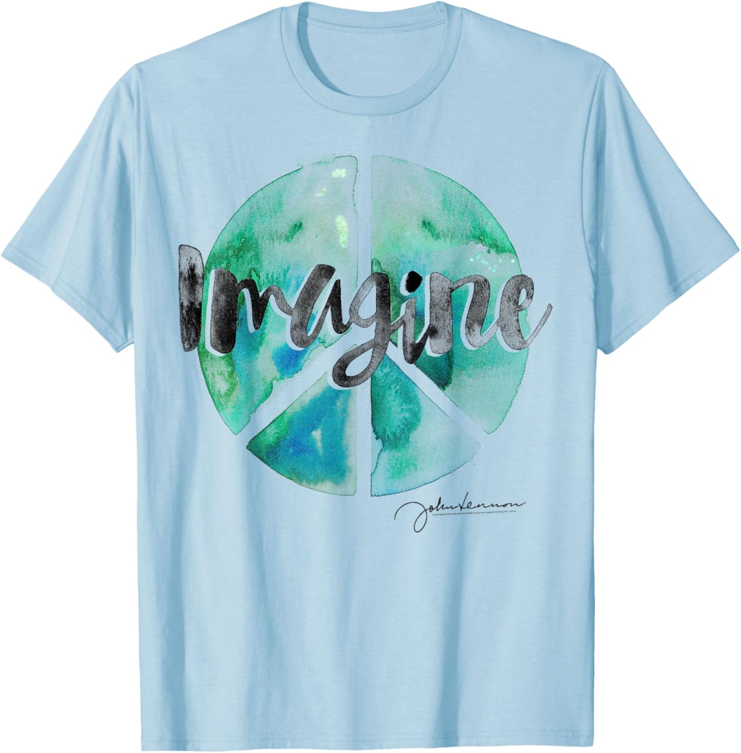 John Lennon - Peace Sign T-Shirt - T-Shirt | Light Blue