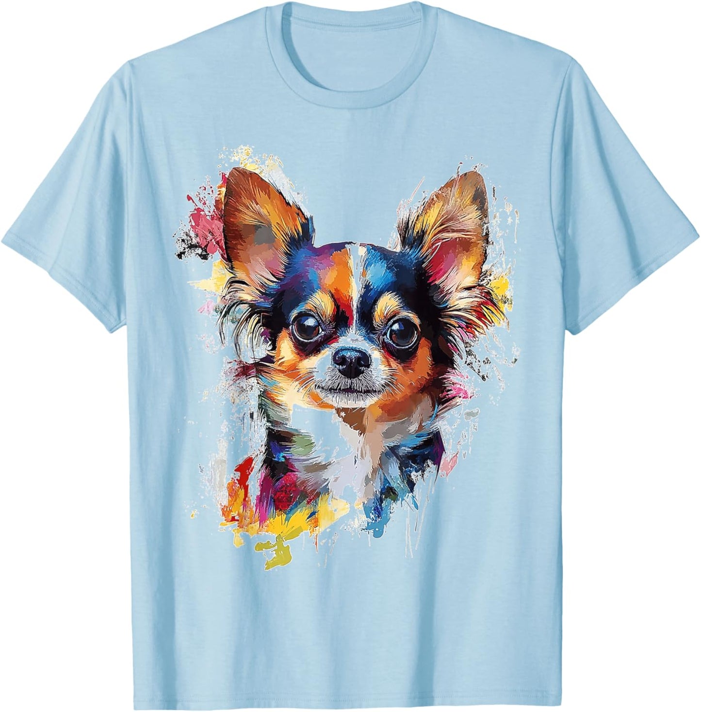 Chihuahua Hund Motiv Haustier Artwork Chihuahua T-Shirt - T-Shirt | Light Blue