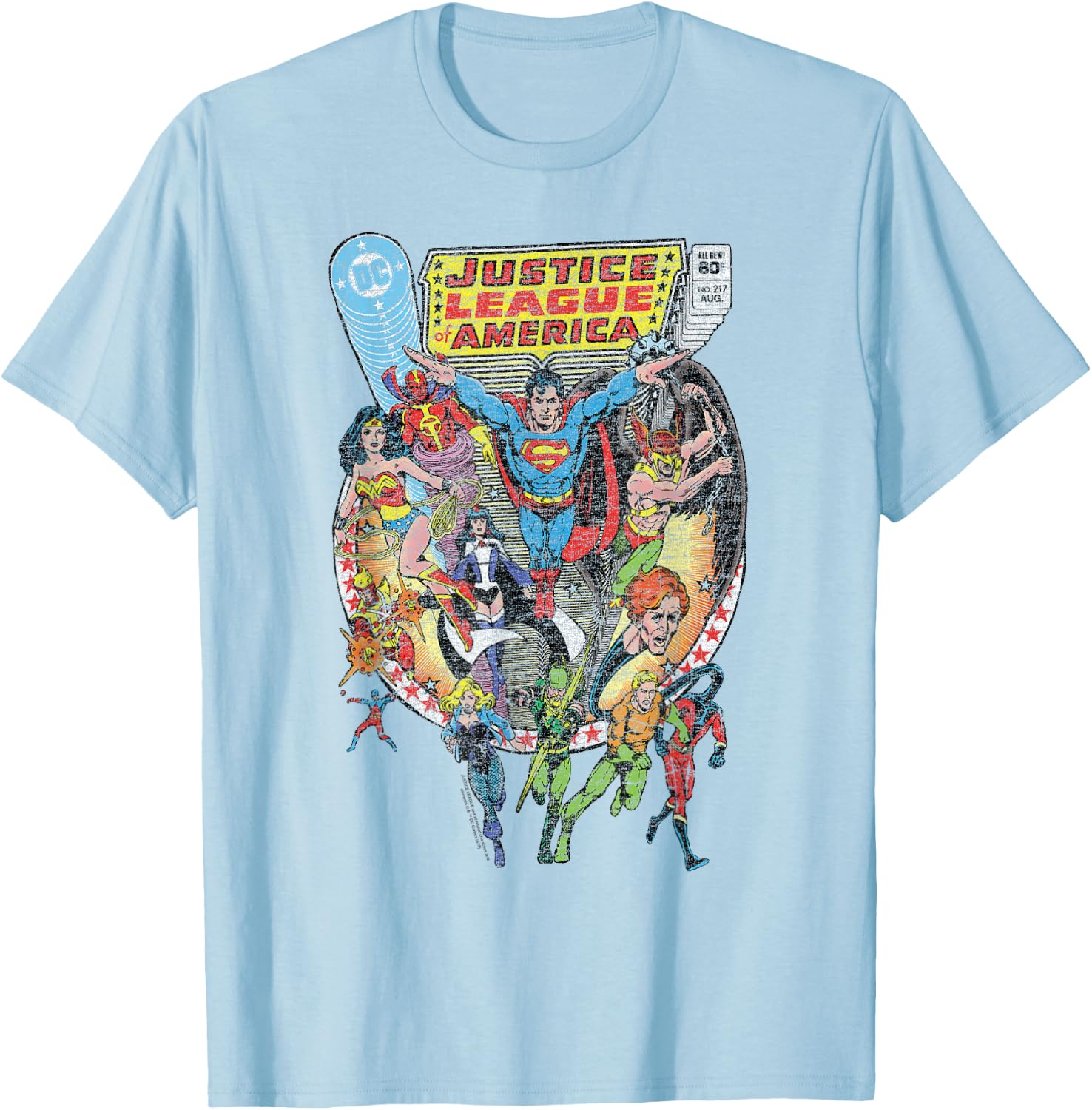 Justice League Team Up T-Shirt - T-Shirt | Light Blue