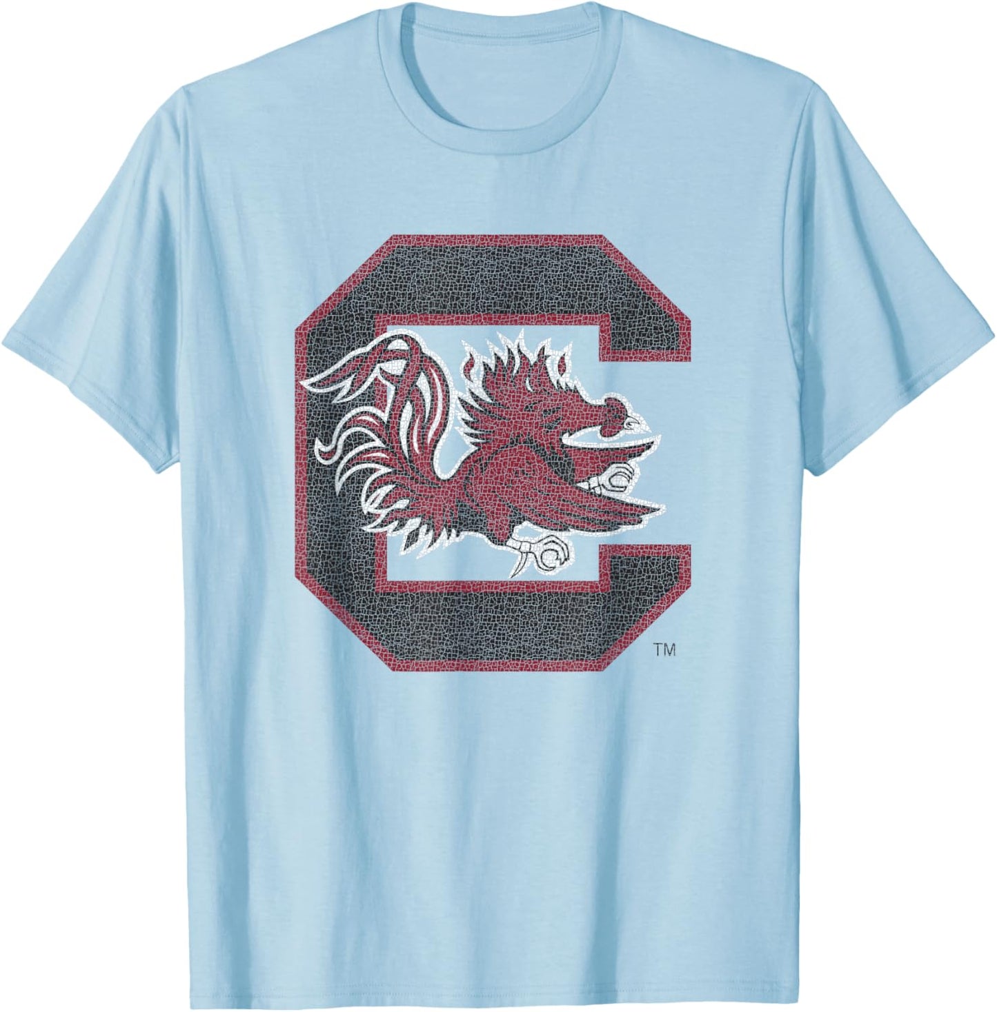 South Carolina Gamecocks Vintage Icon Heather Gray T-Shirt - T-Shirt | Light Blue