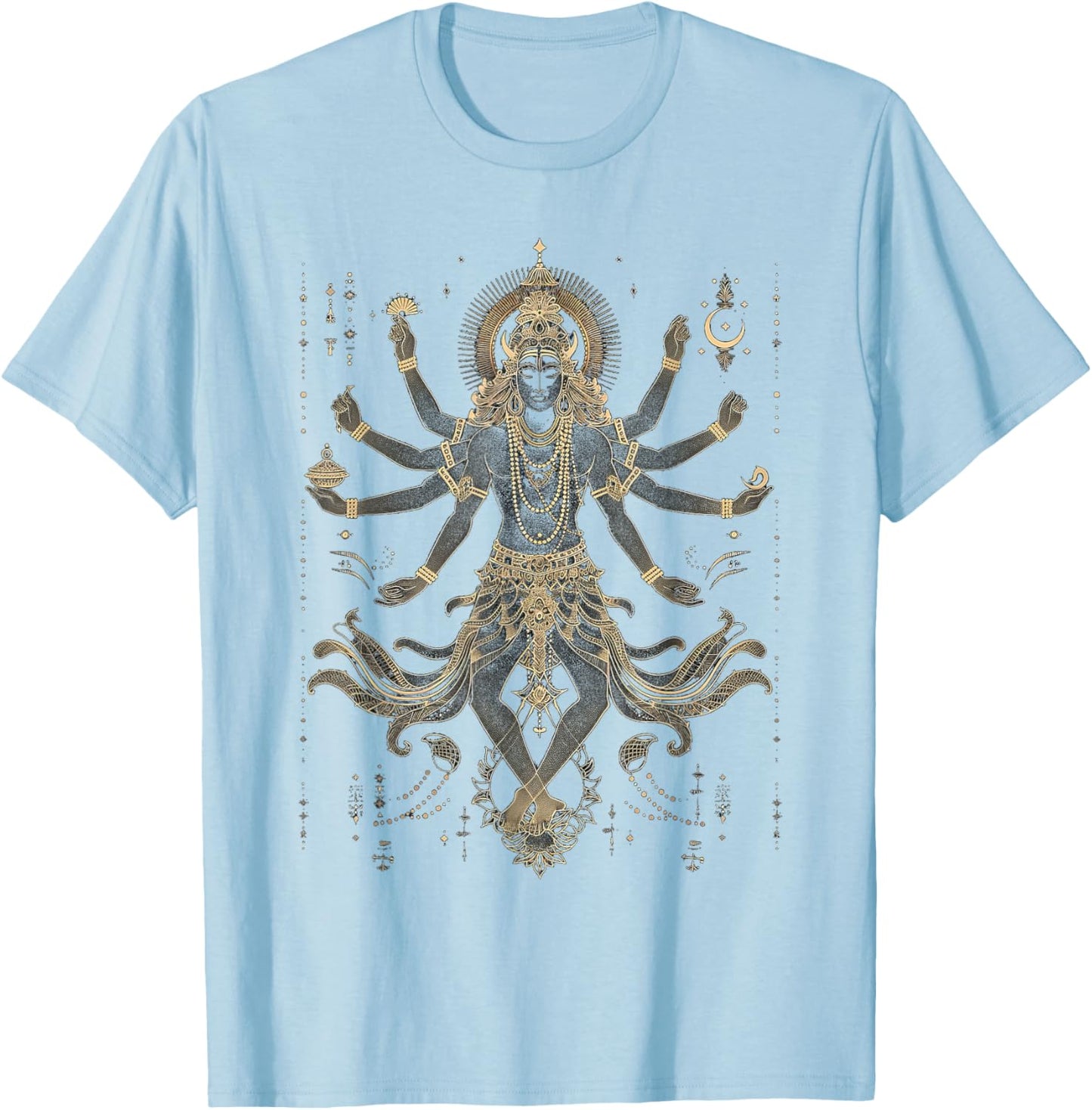 Shiva spiritual hindu god tandava dance yoga meditation T-Shirt - T-Shirt | Light Blue