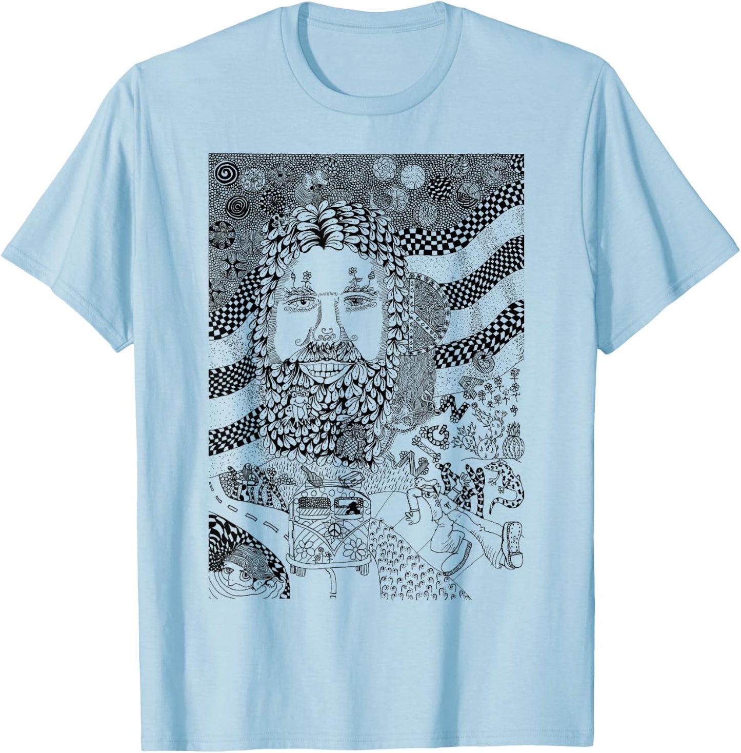 Zig Zag Man T-Shirt - T-Shirt | Light Blue