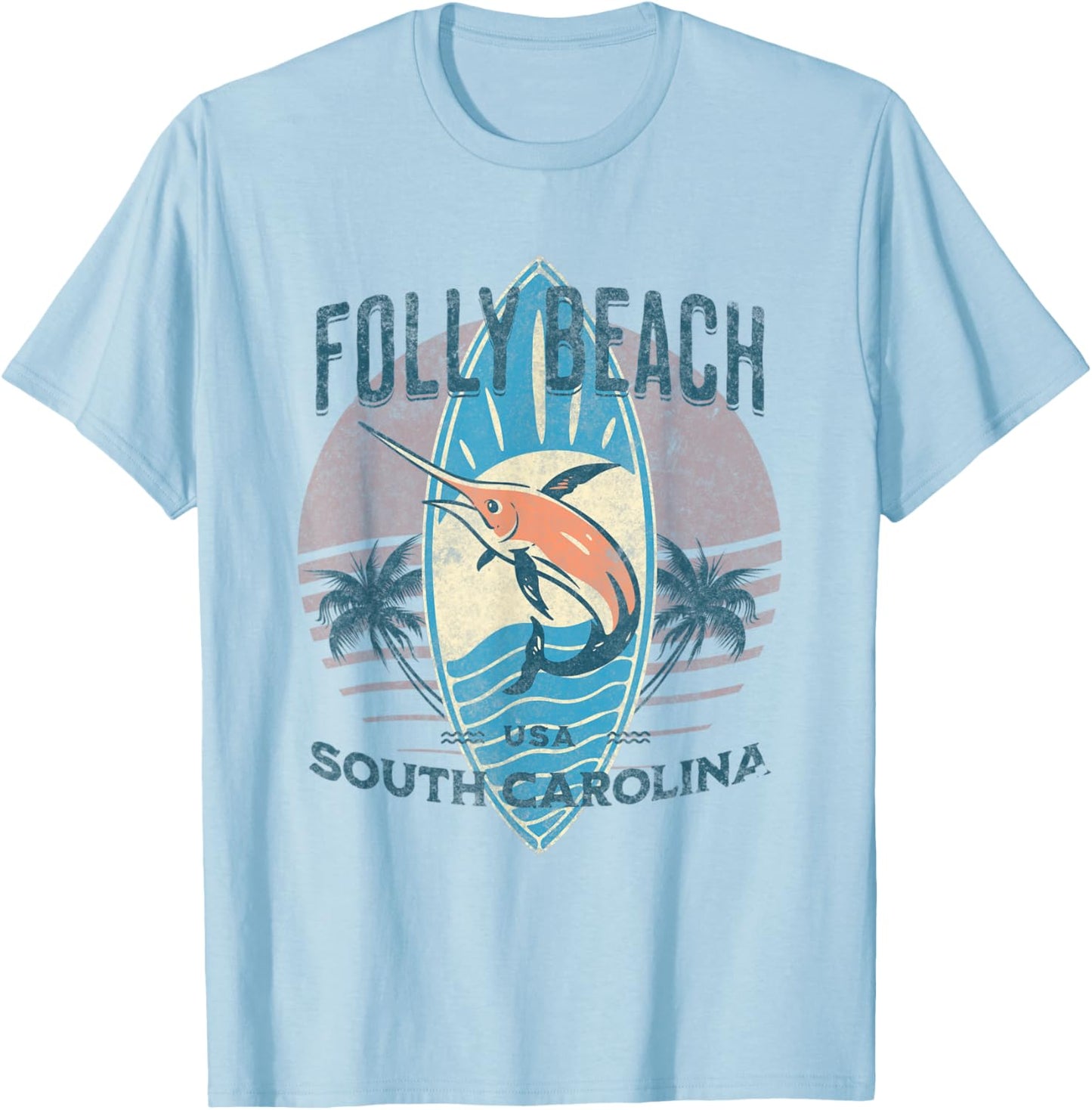 Folly Beach T-Shirt - T-Shirt | Light Blue