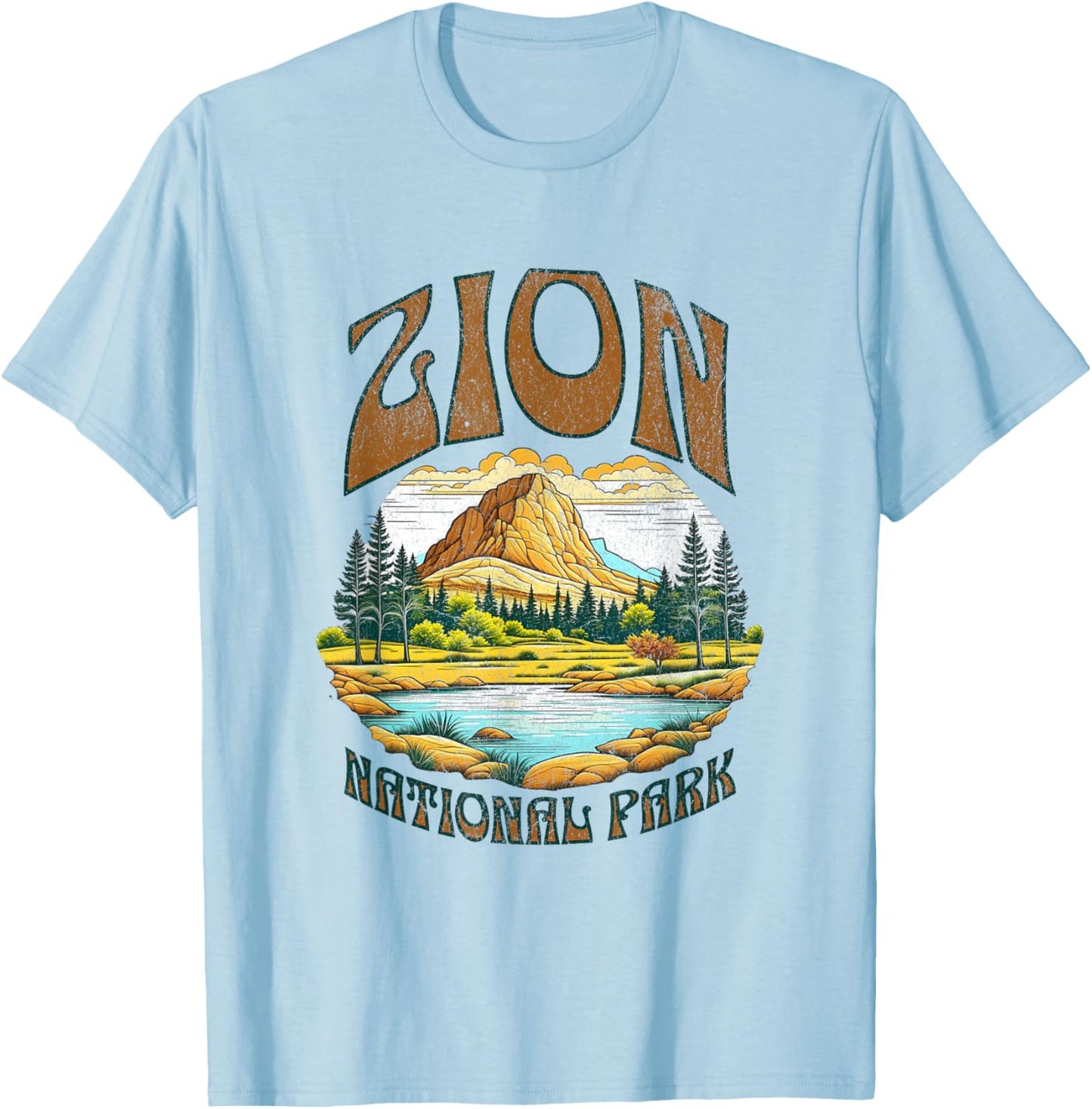 Zion National Park T-Shirt - T-Shirt | Light Blue
