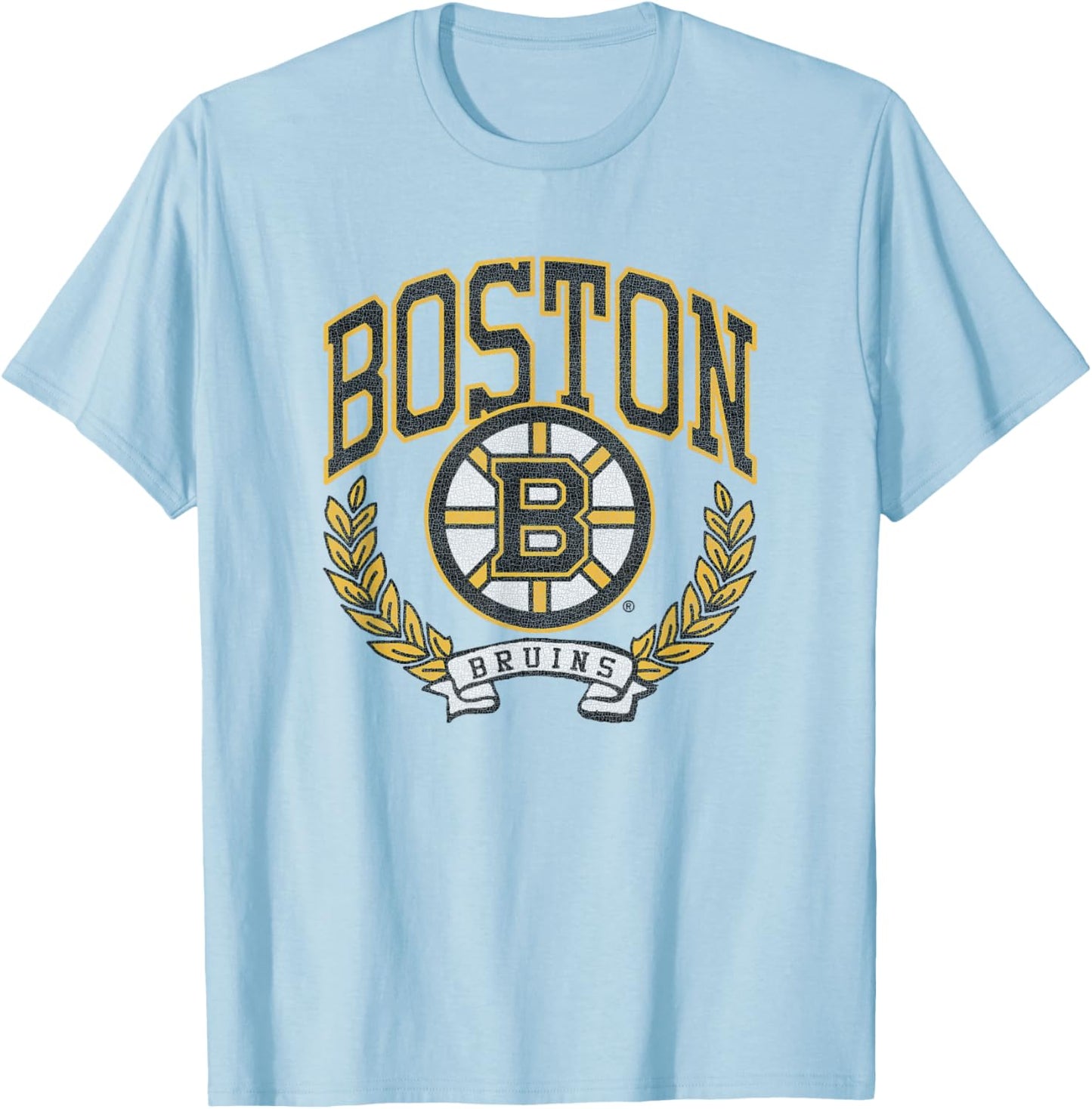Boston Bruins Vintage Victory Gray Officially Licensed T-Shirt - T-Shirt | Light Blue