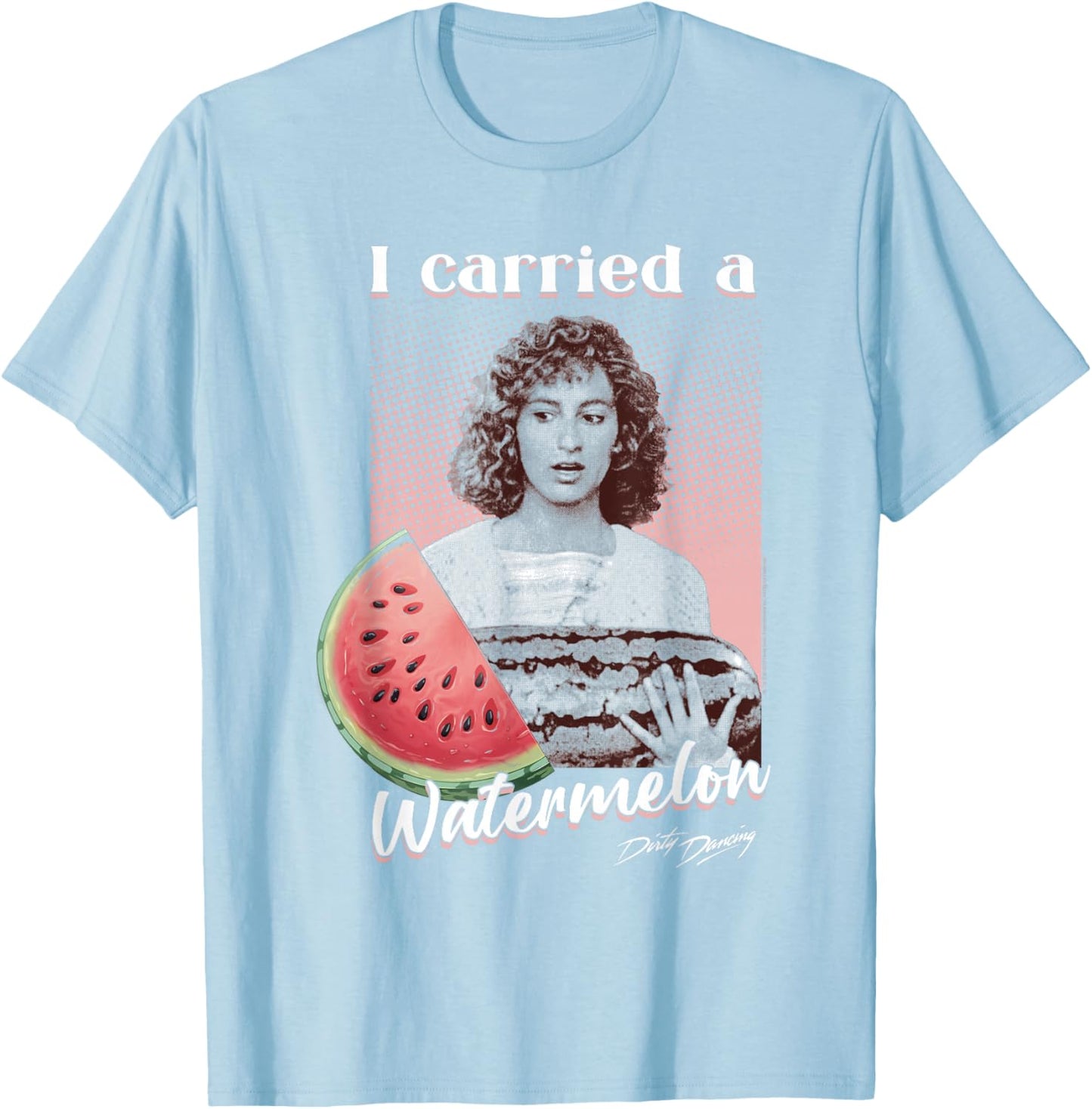 Dirty Dancing I Carried a Watermelon Photo Vintage Movie T-Shirt - T-Shirt | Light Blue