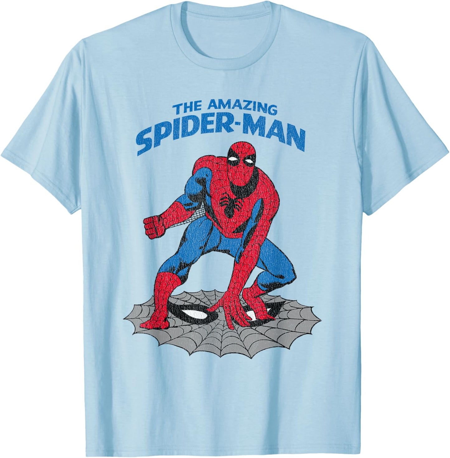 Marvel The Amazing Spider-Man Comic Retro T-Shirt - T-Shirt | Light Blue